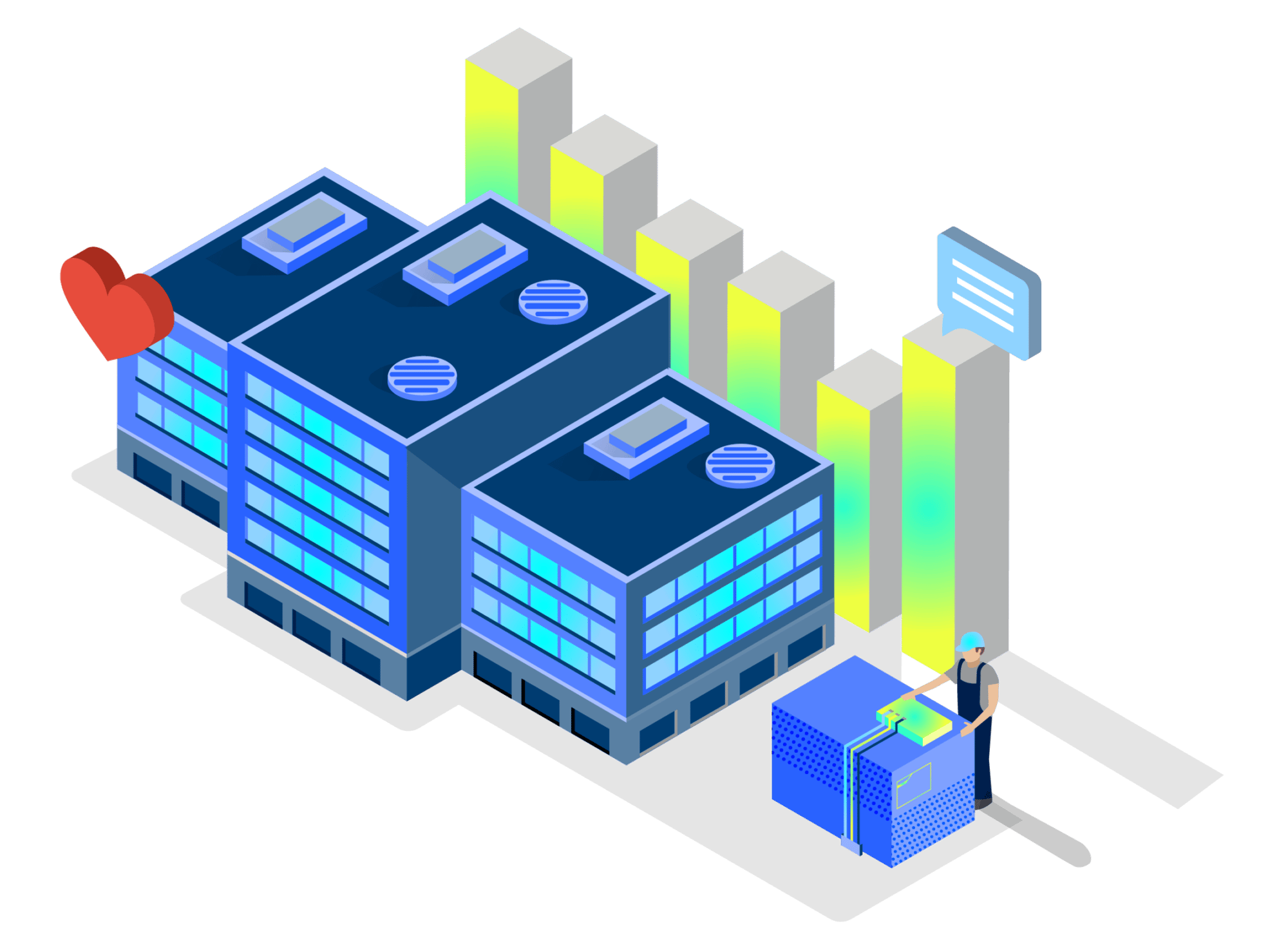 building, graph, on energy transition